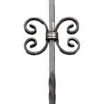 Geländerstab 2x Gedrillt/1x C-Bogenpaar,12 mm / Nr. 937017