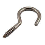 verz. Deckenhaken / Holzgewinde,Art. 17 / d: 3,8 mm GL: 80 mm (VE=100),Ring Ø: 16 mm / offen
