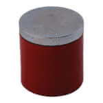 Topfmagnet 20,6 mm / rot,m. Innengew. M6 / 40n