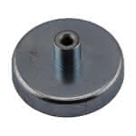 Flachgreif-Magnet mit Gewindebuchse M6,50 mm Ø / verz. / 200 N