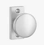 "Edi" Aluminium-Flachknauf,auf massiv Rosette / F1