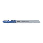 Milwaukee Stichsägeblatt f. Aluminium,T127D / Schnittlänge 75 mm / (VE=5),Zahnteilung 3 mm