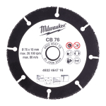 Milwaukee Trennscheibe HM-bestückt,76 x 1 x 10 mm