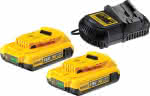 DeWalt Akku Starter Kit / DCB115,inkl. 2 Stk. 18 V / 2,0 Ah