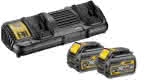DeWalt FlexVolt Akku Starter Kit / DCB 132,inkl. 2 Stk. 54,0 V / 18 V max. 6 Ah