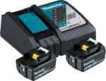 Makita Akku-Power Source KIT,2 x 18V / 5,0Ah, Ladegerät DC18RC