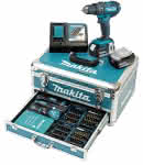 Makita Akku-Schlagbohrschrauber / DHP482RFX9,18V 3,0Ah (Li-Ion) / 96-tlg. Zubehör / Alu-Koffer