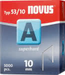 Novus Feindrahtklammer / Superhart,A - Typ 53 / 10 mm (VE=5000)