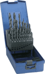 Forum Spiralbohrer-Kassette / DIN338,1,0 - 13,0 mm (0,5 St.) / 25-tlg. / dampfbehandelt,HSS / geschliffen