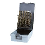 Ruko Spiralbohrer-Kassette / DIN338,1,0 - 13,0 mm (0,5 St.) / 25-tlg.,HSSE (Co5) / geschliffen