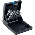 Völkel Maschinengewindebohrer-Satz (HSS-E) 14-tlg.,M3 - 12 / DIN371/376 / Sackloch / m. Bohrer