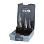Ruko Universal-Stufenbohrer-Satz,HSS-E / 4,0 - 30,0 mm / 3-teilig / CBN-geschliffen