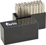 Fortis Schlagbuchstaben-Satz,A - Z / 8 mm / 27-teilig