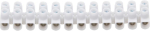 PVC-Lüsterklemmleiste,12 polig / 2,5-4 mm² (Karte a 2 Stück)