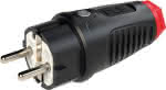 PCE Schuko-Stecker,250V (16A) / IP54 / Vollgummi