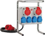Brennenstuhl Kleinstromverteiler,4x230V (16A) / 2x400 V (16A) / m. Rohrgestell