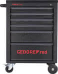 Gedore red Werkstattwagen Mechanic,schwarz matt / 6 Schubladen / 628x418x910 mm