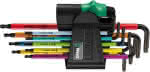 Wera Stiftschlüsselsatz / Torx / Kugelk.,Nr. 967/9 TX BO / 9-tlg. / TX 8-TX 40,Multicolour