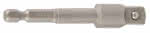 Projahn Stecknuss Bit Adapter,1/4" Sechskant - 1/2" Vierkant, 50 mm lang