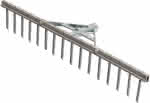 Aluminium Heurechen ohne Stiel,16 Zinken / Breite 62 cm