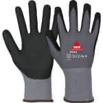Montagehandschuhe / Padu Aqua,Gr. 07 / grau-schwarz (VE=10 /KRT=100 Paar),Nitrilschaum-Beschichtung