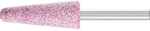 Schleifstift Edelkorund / ADW / Kegelform,6 mm Schaft / 16 x 45 mm / Korn 46