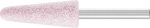 Schleifstift Edelkorund / AR / Kegelform,6 mm Schaft / 16 x 45 mm / Korn 80