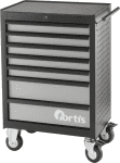 Fortis Werkstattwagen mit 7 Schubladen,680 x 460 x 1020 mm / grau-schwarz