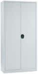 Flügeltürenschrank m. 4 Böden grau,935 x 400 x 1950 mm