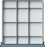 Schubladeneinteilungsmaterial 410x540mm (BxT),1/3-Teilung f. Schublade 90-150 mm
