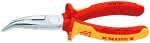 Knipex Flachrundzange / VDE,160 mm / 1000 V / gebogen