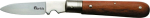 Fortis Kabelmesser mit Holzschale,Klinge m. Abmantler / 1-tlg.