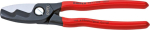 Knipex Kabelschneider mit Doppelschneide,200 mm / Griff getaucht