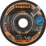 Rhodius Trennscheibe Edelst. / gerade,115 x 1,0 x 22,23 mm / XT38 / (VE=50)