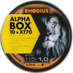 Rhodius Trennscheibe Edelst. / gerade,115 x 1,0 x 22,23 mm / XT70 / (Dose=10 Stk)