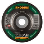 Rhodius Schruppscheibe Stein / gekr.,115 x 7,0 x 22,23 mm / RS66 / (VE=25)