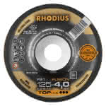 Rhodius Schruppscheibe Edelst. / gekr.,125 x 4,0 mm K 40 / FS1 Fusion / (VE=10)