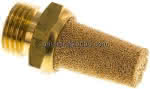 Schalldämpfer aus Sinterbronze,m. Mess. 6-kant G1/4"