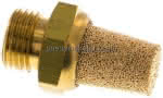 Schalldämpfer aus Sinterbronze,m. Mess. 6-kant G1/8"