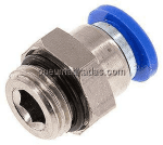 Luftrohr Einschraubverschraubung gerade,1/4" AG x 8 mm