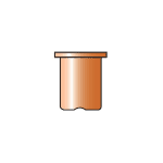 Trafimet Plasma Schneiddüse,Ø 1,2 mm / 12,3 mm / flach,f. CB50/CB50P/CB70/CB70P