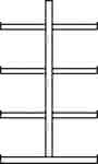 Kragarmregal L Grundfeld,B1000xT2x500xH2000 mm,doppelseitig RAL 5010 - 2x4 Arme Traglast 175kg