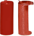 Abfallsammler mit Deckel,H 900 mm D 450 mm rot,VAR
