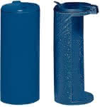 Abfallsammler mit Deckel,H 900 mm D 450 mm blau,VAR