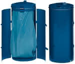 Abfallsammler-Doppeltür,120 l blau H 980 mm,VAR
