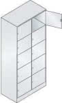 C+P Fächerschrank,B900xT480xH1950mm 2x5,Fächer Fachbreite 410mm