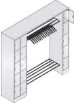 C+P Offene Garderobe,Serie 8070,B2100xT480xH1950mm
