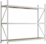META Weitspannregal,MINI-RACK Grundfeld B260-,0xT650xH2200mm 3 Spanpla-