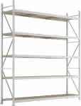 META Weitspannregal,MINI-RACK Grundfeld B260-,0xT650xH3000mm 5 Spanpla-