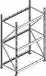 META Weitspannregal,MINI-RACK Grundfeld B260-,0xT800xH2500mm 4 Spanpla-